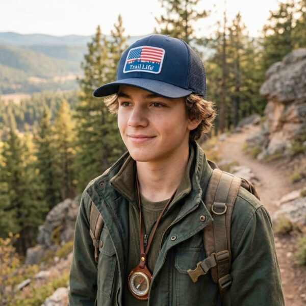 American Flag Patch Hat - Image 3