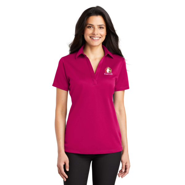Ladies Silk Touch Performance Polo Pink Raspberry