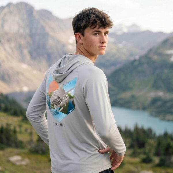 Towards the Mountains Performance Hooded Shirt - Image 2