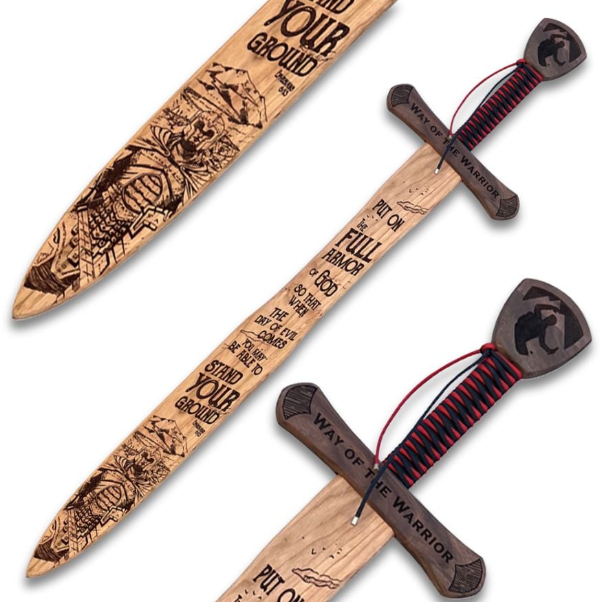 Way of the Warrior Sword - Wooden Plaque Wall Decor