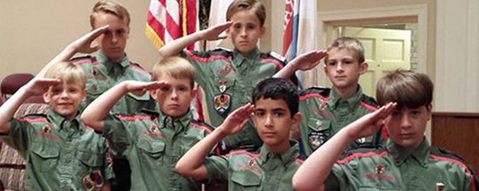 Photo of boys saluting